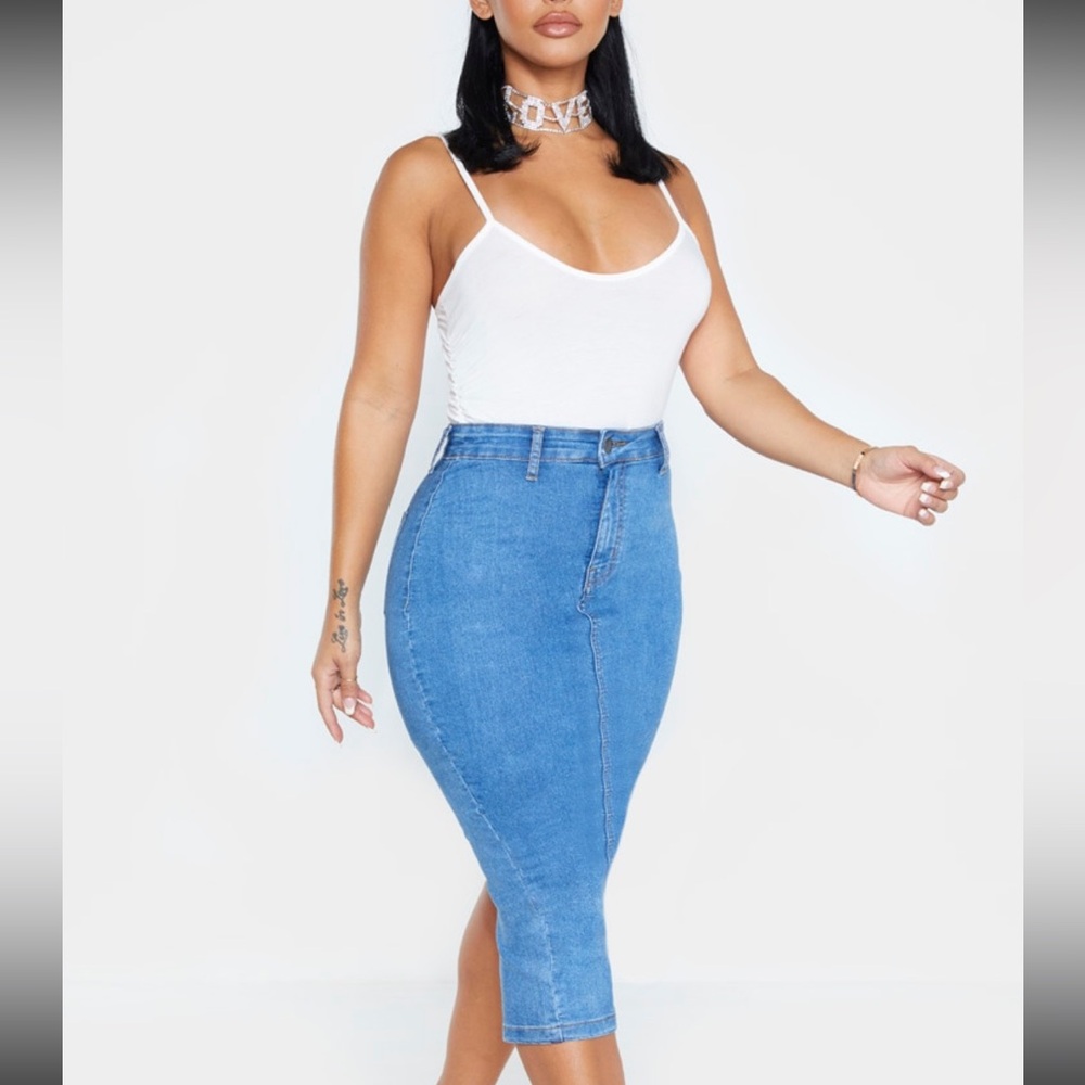 Mid Wash Midi Skirt